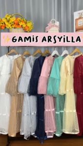 [GRATIS JILBAB] Gamis Arsyilla uk 3-8 Tahun / Dress Muslim Anak Perempuan Eksport Quality Premium Brukat Baju Pesta Cewek Kiosbalitafawa