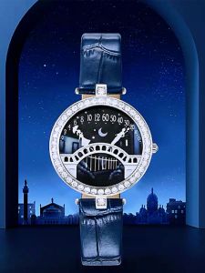 Fashionable Quartz Womens Watch Personality Artistic Star Lightweight Luxury Small Audience Bridge Watch round Leather Band