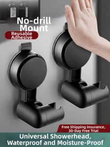 TAOSHI | Suction Wall Mount Adjustable Shower Head Holder