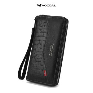 VOCOAL Fashion Long Wallet Mens Texture PU Long Wallet Multi-Card Position Multi-Functional Wallet Large Capacity Purse ID Credit Cards Holders Handbag Coin Pouch PU Leather Coin Bag Business Wallets