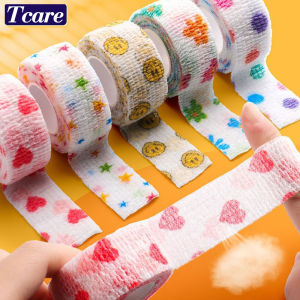 5Pcs/Set 2M/4M Colorful Elastic Self-Adhesive Bandage Finger Tape Sports First Aid Wrap Bandages for Wrist and Ankle Sprains & Swelling