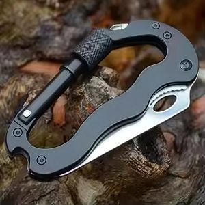5-in-1 Multifunctional Carabiner – Camping Screwdriver Bottle Opener & Wine Tool for Outdoor Survival Gear