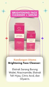 Cantikia Brightening Face Cleanser & Glow Revive Serum (2Pcs) Resmi BPOM