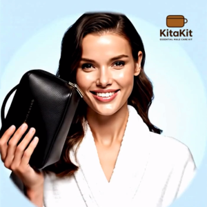 KITAKIT high quality smooth travel kit office kit grooming kit organizer set toiletries bag set perfume hairstyling clay double edged razor shaver toothbrush  gift idea