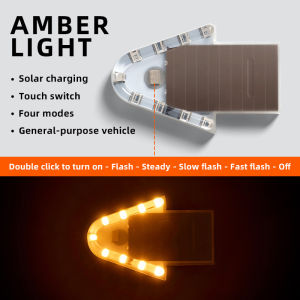 KEVANLY | 1X Solar Power Warning Flash Light For Car Motorcycle Anti Rear End Collision 7 colors Available LED Night Strobe Rear Taillight
