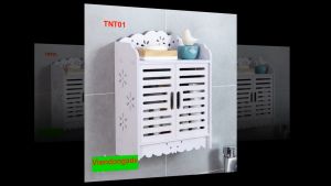 Tủ nhà tắm treo tường 2 cửa thanh lịch ( KT 36x35x18cm) - Kệ  lắp ráp treo tường nhà tắm- VIENDONG ADV