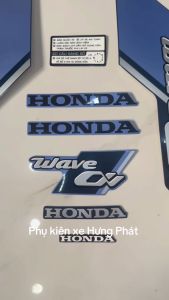 Bộ tem decal dán xe máy honda wave a 2025 wave anpha wave alpha màu xanh nhám zin thái siêu đẹp