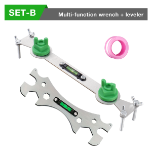 Specialized Wrench For Shower Faucet Faucet Wrench With Level Pipe Wrench Multi-purpose Bathroom Level Wrench Leveling Tool