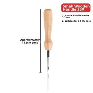 QINGPIN | Handmade Embroidery Russian Wool Stitch Needle Wooden Handle Copper