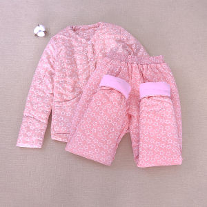 Handmade Thin Cotton Clothes Set Pure Cotton Womens Home Wear V-neck Long Sleeve Slim Fit Sweet Style Floral Patterned