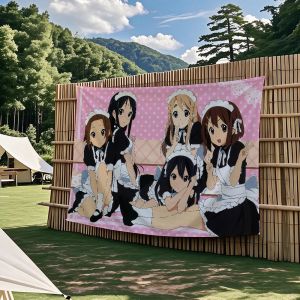 Japan Pink Kawaii Anime Flag K-ON! flag Tapestries Outdoor Parties Bedrooms Living Rooms Dorm Rooms Wall Decor Banners Gifts