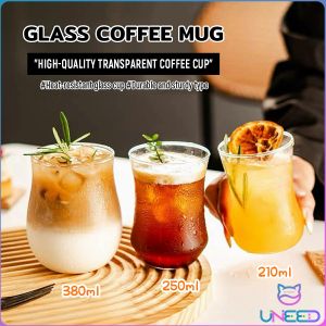 Need Glass Cup Heat Resistant Mug Cup Coffee High Quality Glassware Transparent Drinking Glass Mugs