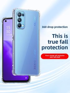 HOPE YEAR | Reno5 and Reno5 Pro Transparent Silicone Airbag Anti-Fall Phone Case