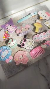 JEPITAN RAMBUT ANAK PEREMPUAN KARAKTER KARTUN LUCU 1PC AKSESORIES RAMBUT FASHION bahan akrilik PVC ( 0-Z 1-2 )