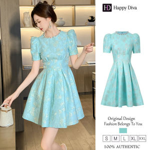 Happy Diva Womens Dresses Printed Dresses Casual Dresses Puff Sleeve Dresses A-Line Dresses 70383