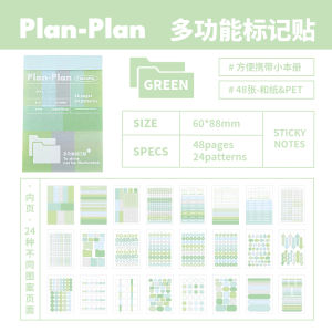 Planwith Sticky Notes Transparent Expansion High Adhesive Index Stickers for Middle And High School Students Marking Stickers