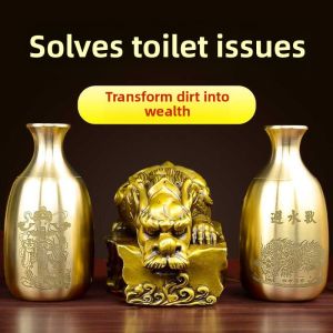 Bathroom Decorative Waterproof Brass Sculpture Chinese Style Northeast Southeast Southwest Northwest Center Water Avoiding Sculpture