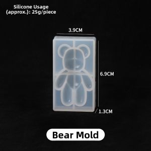 XICAI | Cartoon Bear DIY Silicone Mold for Resin Crafting
