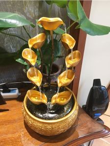 Opening Gift Gift Gift Flowing Water Ornaments Circulating Water Make Money Living Room Desktop Gift Decoration Shop Bring In Wealth and Treasure Fengshui Wheel