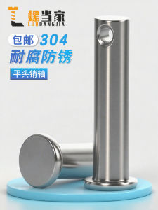 Flat Head round Cylinder Pin with Hole Positioning Pin Fixed Plug M304 Stainless Steel Hardware Tools Fasteners Pins