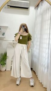 baju blouse marva top cringkle style korea/atasan wanita terbaru lengan pendek ruffle