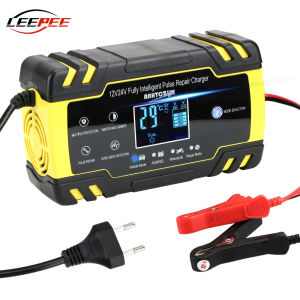 12V 24V EU US UK ปลั๊กเครื่องชาร์จแบตเตอรี่รถยนต์แบตเตอรี่กรดตะกั่ว PULSE Repair เครื่องมือสมาร์ทดิจิตอลรถยนต์รถจักรยานยนต์อุปกรณ์เสริม