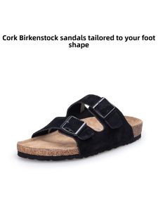 THEMULE | Wide Fit Soft Leather Cork Thick Bottom Big Size Sandals