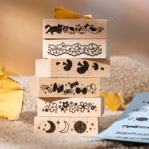 Retro Style Wooden Stamp Beech