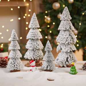YESPERY Mini Christmas Tree Artificial White Small Cedar Pine Tree New Year Decoration Table Ornament Merry Xmas Party Decor