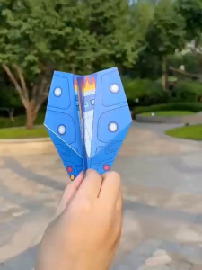 DIY Colorful Origami Airplane Cubic Creative Origami Set Childhood Fun Fly High and Far