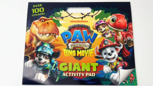 Paw Patrol The Dino Movie Giant Activity Book Pad With Colouring Puzzles & 100+ Stickers For Kids