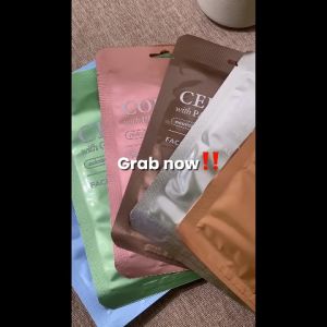 SKIN627 Facial Mask (22g/1pc) - 6 Variants | Korea Daily Mask Moisture Brightening Hyaluron Ceramide