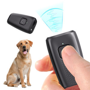 40Khz อัลตราโซนิกตัวแทนจำหน่ายสุนัขแบบพกพาขนาดเล็กอุปกรณ์ฝึกสุนัขอัลตราโซนิกกันเห่าการฝึกอบรมเซนเซอร์ตรวจจับความเคลื่อไหวพร้อมไฟฉาย LED