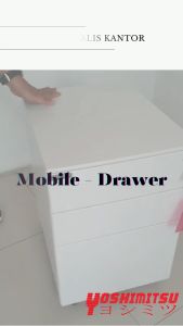 NAKAS KANTOR LEMARI DRAWER FILE FILLING CABINET 3 LACI BESI RODA BESI