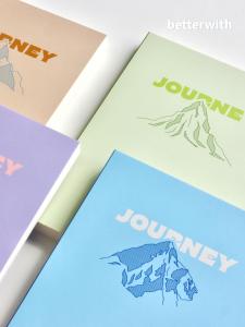 Betterwith Your Journey: Original Mountain Range Minimalist B6 Blank Inner Page Journal Book Notebook