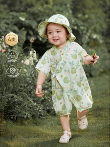 SHI YUE JIE JING | Spring Summer Bamboo Cotton Outwear Onesie Newborn