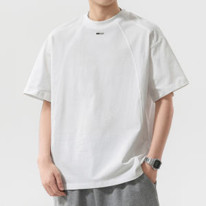 Cotton Short Sleeve Thin Summer Casual Round Neck Drop Shoulder T-shirt