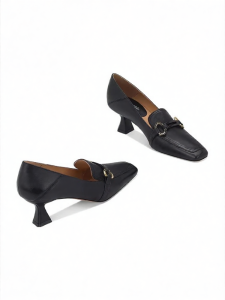 JESSICA SOPHIA | Black Square Toe High Heel Pump Easy Slip-On Work Womens Shoes