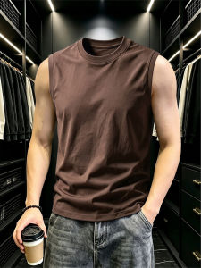 Pure Cotton Breathable Summer Weight Heavy Duty Wide Shoulder Sport Vest 230g