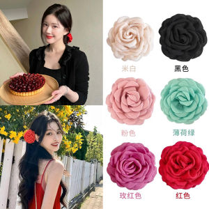 Caro Same Style Dried Rose Grip Female 2024 New Arrival Fancy Barrettes Headdress Flower Shark Clip Hair Clip Headdress