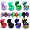 Cute Mini 3D Printing Dragon + Egg Toy Set Creative Simulation Dragon Egg Model Easter Home Decoration Ornaments Children Gifts. 