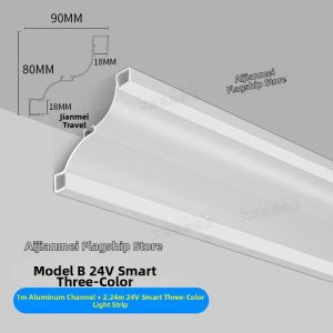 AIJIANMEI | Ceiling Light Strip No-ceiling Mounted Imitation Plaster Line Aluminum