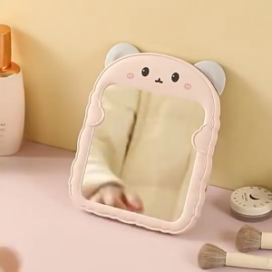 Gương trang điểm để bàn tai gấu gương decor bàn trang điểm dễ thương