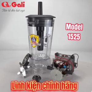 Bộ Ly sinh tố công nghiệp Gali 1509 Ca dung tích 2 lít dao 6 lưỡi inox 304 sắc bén đa chức năng xay hàng chính hãng