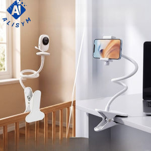 Universal Flexible Camera Clamp Mount Baby Monitor Cam Holder Stand Webcam Monitor Punch-free Bendable Bracket Base Phone Stand