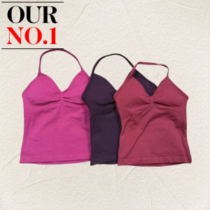 2025 Summer Gym Neck Long Vest Top Halter Clothes Womens Scratch Bra Comfortable Yoga Vest Workout Clothes Top Sports Vest