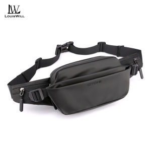LouisWill Sling Bag For Men Men Chest Bags Waist Pack Cross Body Bags Messenger Bag Waterproof Fashion Bag Large Capacity Sling Bags Simple Casual Sport Street Bag for Student Teenager Beltbag For Men