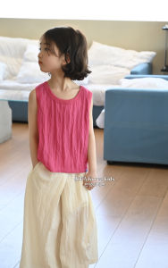 Stylish Summer Childrens Sleeveless Vest Trendy Girls Top Big Kids Fashionable T-Shirt No Sleeve Kids Clothing