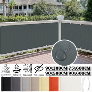 Waterproof Balcony Privacy Screen Windproof Fence Screen for Balcony Patio Balcony Cover UV Protection with Cable Ties