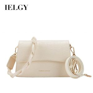 กระเป๋าใส่สะพายหนังบล็อกสีแบบเรียบง่ายของ IELGY